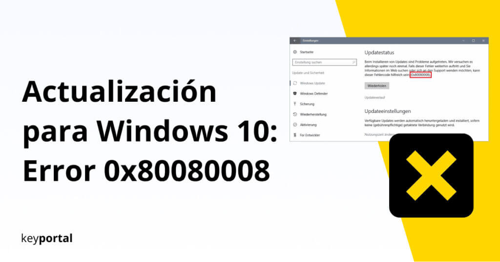 Encuentre la solución para el error 0x80080008 de Windows