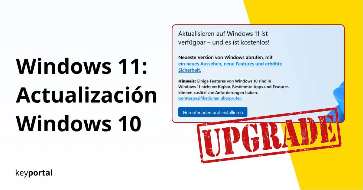 Actualización de Windows 11 como una actualización de Windows 10